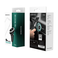 Автотримач для телефона BOROFONE BH6 Platinum metal magnetic in-car holder for air outlet Black (Колір 7073) - фото № 5