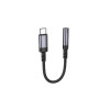 Перехідник BOROFONE BV24 Graceful digital audio converter cable Type-C to 3.5mm Metal Grey (Metal Gray)- № 3