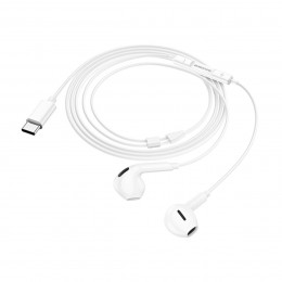 Навушники BOROFONE BM71 Light song Type-C wire-controlled digital earphones with microphone White