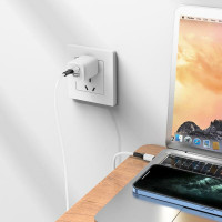 Кабель BOROFONE BX79 Type-C to Type-C 3A,60W, 1m, silicone, silicone connectors, White (Колір Белый) - фото № 2