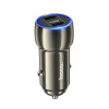 Автомобільний зарядний пристрій HOCO Z48 Tough 40W dual port(2C) car charger set(C to iP) Metal Gray (Metal Gray)- № 2