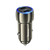 Автомобільний зарядний пристрій HOCO Z48 Tough 40W dual port(2C) car charger set(C to iP) Metal Gray (Цвет Metal Gray) - фото № 2