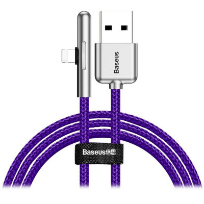 Кабель Baseus Iridescent Lamp Mobile Game Cable USB For iP 1m Purple - зображення 1