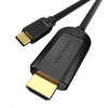Кабель Vention Type-C to HDMI 4K 30Hz Cable 1M Black (CGUBF) (7073)- № 2
