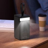 Зовнішній акумулятор HOCO J123D Element 22.5W+PD20W fully compatible power bank with digital display(90000mAh) Black (Цвет Черный) - фото № 8