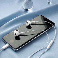 Навушники Baseus Encok Type-C lateral in-ear Wired Earphone C17 White (Колір Белый) - фото № 6