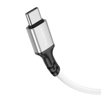 Кабель BOROFONE BX83 Type-C Famous silicone charging data cable White (Цвет Білий) - фото № 3