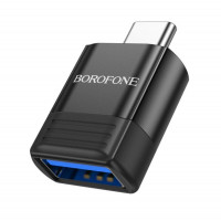 Адаптер BOROFONE BV18 Type-C male to USB female USB3.0 adapter Black (Колір Черный), Атикул k44365 |  купить на VILKI.NET - фото № 1