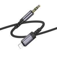 Перехідник BOROFONE BL24 Graceful digital audio conversion cable iP Metal Grey (Колір Metal Gray) - фото № 6