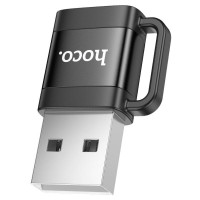Адаптер HOCO UA31D USB male to Type-C female USB2.0 adapter Black (Колір Черный) - фото № 2