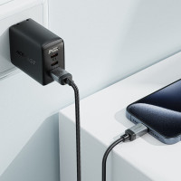 Кабель ACEFAST C20-04 USB-A to USB-C aluminum alloy charging data cable Black (Цвет 7073) - фото № 6