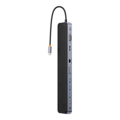 USB-концентратор Baseus EliteJoy Gen2, 11-портовый адаптер-концентратор Type-C, темно-серый (WKSX030013) - изображение 1