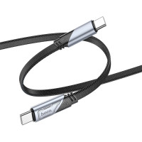 Кабель HOCO U119 Type-C to Type-C 60W, 1.2m, nylon, aluminum connectors, Black (Цвет Black) - фото № 3