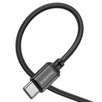 Кабель BOROFONE BX87 Sharp 60W charging data cable for Type-C to Type-C Black (Колір Черный) - фото № 2