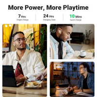 Бездротові навушники UGREEN WS106 HiTune T3 Active Noise-Cancelling Wireless Earbuds (White)(UGR-90206) (Колір Белый) - фото № 5