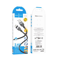 Кабель HOCO X109 Energy silicone charging data cable iP (L=1M) Black (Цвет 7073) - фото № 2