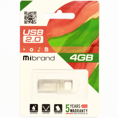 Flash Mibrand USB 2.0 Shark 4Gb Silver - зображення 2