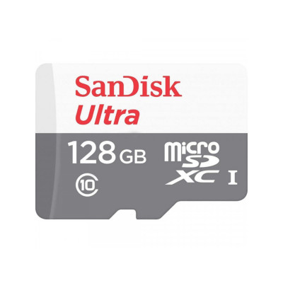 microSDXC (UHS-1) SanDisk Ultra 128Gb class 10 A1 (100Mb/s) (adapter SD) (SDSQUNR-128G-GN3MA) - изображение 1