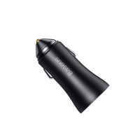 Автомобільний зарядний пристрій Baseus Golden Contactor Max Dual Fast Charger Car Charger U+U 60W Dark Gray (Цвет Темно-серый) - фото № 5