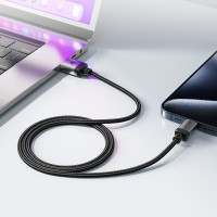 Кабель ACEFAST C20-04 USB-A to USB-C aluminum alloy charging data cable Black (Цвет 7073) - фото № 7