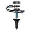 Автомобільний зарядний пристрій Baseus Enjoyment Pro Car Charger C+Retractable C & iP Cable 60W Cluster Black (7073)- № 5