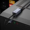 Мережевий адаптер HOCO UA37 USB ethernet adapter (1000 Mbps) Metal Gray (Metal Gray)- № 6