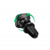 Автотримач для телефона HOCO H72 Crown magnetic car holder (air outlet) Black Metal Gray (Black)- № 3