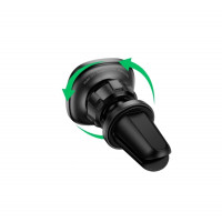 Автотримач для телефона HOCO H72 Crown magnetic car holder (air outlet) Black Metal Gray (Цвет Black) - фото № 3