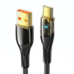 Кабель Essager Interstellar Transparent Design USB Charging Cable USB A to Type C 7A 1m black (EXCT-XJ01-P)