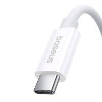 Кабель Baseus Superior 2 USB4 Full-Function Fast Charging Cable USB-C to USB-C 240W 5.9ft Moon White (Колір Moon-White) - фото № 5