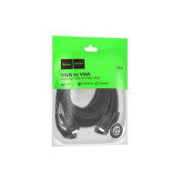 Кабель HOCO US11 VGA male to VGA male HD data cable(L=2M) Black (Цвет 7073) - фото № 7