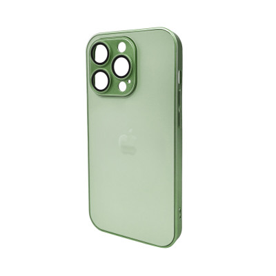 Чохол для смартфона AG Glass Matt Frame Color Logo for Apple iPhone 14 Pro Light Green - изображение 1