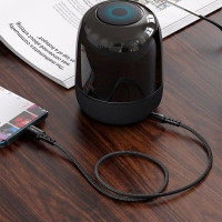 Кабель-перехiдник ACEFAST C1-08 USB-C to 3.5mm aluminum alloy audio cable Black (Колір Черный) - фото № 3