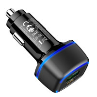 Автомобільний зарядний пристрій BOROFONE BZ14A Mercury PD20W+QC3.0  Black (Цвет 7073) - фото № 2