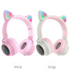 Бездротові навушники HOCO W27 Cat ear wireless headphones Pink (Розовый)- № 2