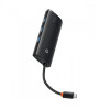 USB-концентратор Baseus Lite Series, 5-портовая док-станция-концентратор Type-C (Type-C — HDMI+USB3.0*3+PD), черный (WKQX040001)