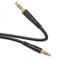Аудіокабель HOCO UPA24 Smooth AUX audio cable Black (Цвет Черный) - фото № 3