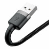 Кабель Baseus Cafule Cable USB For iP 2A 3m Серый+Черный - изображение 5