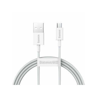 Кабель Baseus Superior Series Кабель для быстрой зарядки данных USB to Micro 2A 1м Белый - изображение 1
