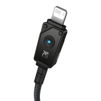 Кабель Baseus Unbreakable Series Fast Charging Data Cable USB to iP 2.4A 2m Cluster Black (Колір Cluster Black) - фото № 5