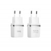 Мережевий зарядний пристрій HOCO C11 Smart single USB (iP cable) charger set White (6957531047735) - зображення 2