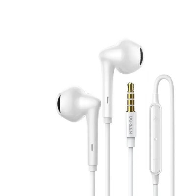 Навушники UGREEN EP101 Wired Earphones with 3.5mm Plug (White) - зображення 1
