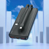 Зовнішній акумулятор BOROFONE BJ57 Graceful 22.5W+PD20W fully compatible power bank with cable (10000mAh) Black (Цвет 7073) - фото № 5