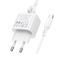 Мережевий зарядний пристрій BOROFONE BAS42A Potential single-port QC3.0 charger set(Type-C) 18W White (Цвет Белый) - фото № 6