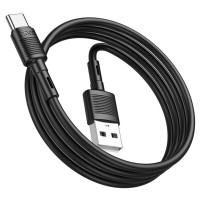 Кабель HOCO X83 USB to Type-C 3A, 1m, PVC, PVC connectors, Black (Колір 7073) - фото № 3