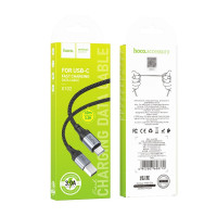 Кабель HOCO X102 USB to Type-C 3A, 1m, nylon, aluminum connectors, Black (Цвет 7073) - фото № 7