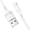 Кабель BOROFONE BX43 USB to Micro 2.4A, 1m, PVC, PVC connectors, White (7068)- № 3