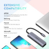 USB-хаб UGREEN USB-C to 2 Ports USB3.0-A Hub + HDMI + TF/SD with PD Power Supply (Space Gray) (Серый)- № 7