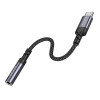 Перехідник BOROFONE BV24 Graceful digital audio converter cable Type-C to 3.5mm Metal Grey (Metal Gray)- № 5