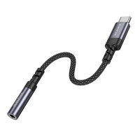 Перехідник BOROFONE BV24 Graceful digital audio converter cable Type-C to 3.5mm Metal Grey (Колір Metal Gray) - фото № 5